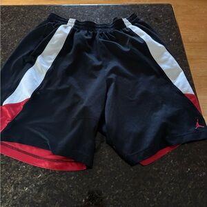 Jordan Black and Red Athletic Shorts